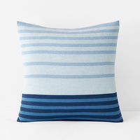 T-Shirt Soft Jersey Knit Stripe Yarn-Dyed Sham - Blue Multi, Euro,Blue Multi