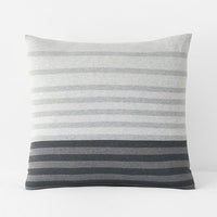 T-Shirt Soft Jersey Knit Stripe Yarn-Dyed Sham - Gray Multi, Euro,Gray Multi