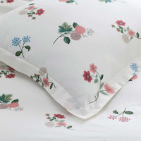 Ditsy Dahlia Classic Cool Cotton Percale Duvet Cover - Cream Multi, Full/Queen,Cream Multi