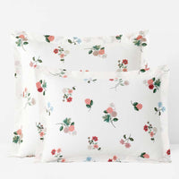 Ditsy Dahlia Classic Cool Cotton Percale Sham - Cream Multi, Standard,Cream Multi