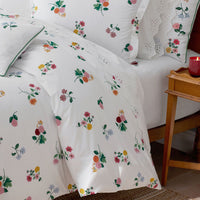 Ditsy Dahlia Classic Cool Cotton Percale Sham - White Multi, King,White Multi