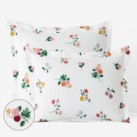 Ditsy Dahlia Classic Cool Cotton Percale Sham - White Multi, King,White Multi