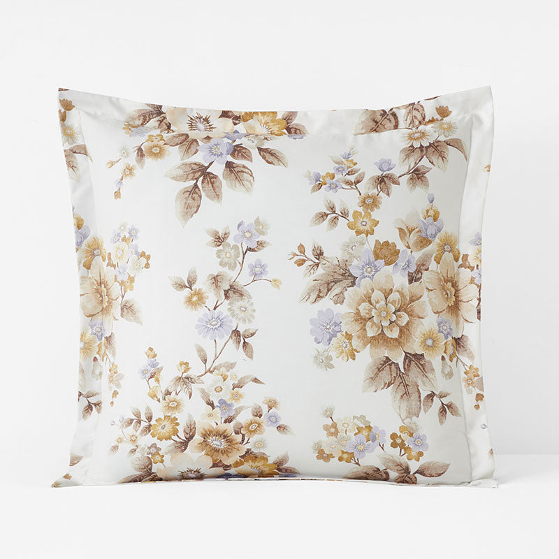 Primrose Bloom Premium Smooth Wrinkle-Free Sateen Sham - Beige Multi, Euro,Beige Multi