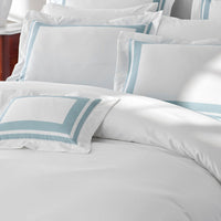 Double Border Premium Smooth Supima® Cotton Wrinkle-Free Sateen Duvet Cover - Cloud, Twin/Twin XL,Cloud