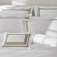Double Border Premium Smooth Supima® Cotton Wrinkle-Free Sateen Duvet Cover - Light Birch, Twin/Twin XL,Light Birch