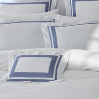 Double Border Premium Smooth Supima® Cotton Wrinkle-Free Sateen Duvet Cover - Blue Dusk, Twin/Twin XL,Blue Dusk