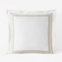 Double Border Premium Smooth Supima® Cotton Wrinkle-Free Sateen Sham - Ivory, Euro,Ivory