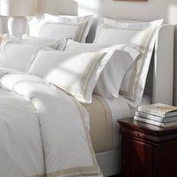 Double Border Premium Smooth Supima® Cotton Wrinkle-Free Sateen Sham - Ivory, Standard,Ivory