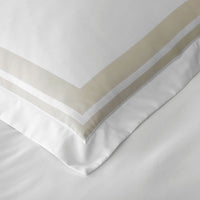 Double Border Premium Smooth Supima® Cotton Wrinkle-Free Sateen Sham - Ivory, Standard,Ivory