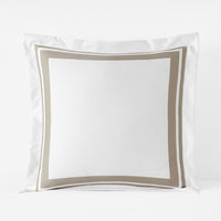 Double Border Premium Smooth Supima® Cotton Wrinkle-Free Sateen Sham - Light Birch, Euro,Light Birch