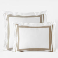 Double Border Premium Smooth Supima® Cotton Wrinkle-Free Sateen Sham - Light Birch, Standard,Light Birch