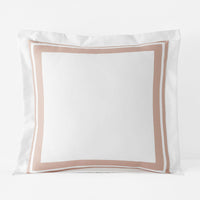 Double Border Premium Smooth Supima® Cotton Wrinkle-Free Sateen Sham - Rose, Euro,Rose