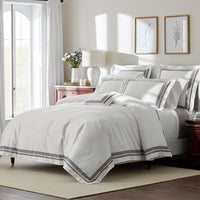 Double Border Premium Smooth Supima® Cotton Wrinkle-Free Sateen Sham - Silver, Standard,Silver