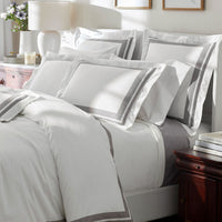 Double Border Premium Smooth Supima® Cotton Wrinkle-Free Sateen Sham - Silver, Standard,Silver