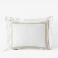 Double Border Premium Smooth Supima® Cotton Wrinkle-Free Sateen Sham - Ivory, Standard,Ivory