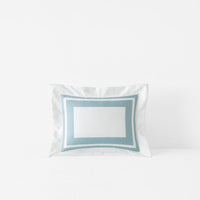 Double Border Premium Smooth Supima® Cotton Wrinkle-Free Sateen Decorative Lumbar Pillow Cover - Cloud, 12 in. x 16 in.,Cloud