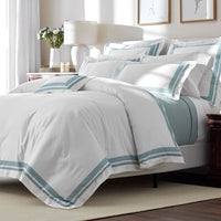 Double Border Premium Smooth Supima® Cotton Wrinkle-Free Sateen Decorative Lumbar Pillow Cover - Cloud, 14 in. x 40 in.,Cloud