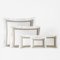Double Border Premium Smooth Supima® Cotton Wrinkle-Free Sateen Decorative Lumbar Pillow Cover - Light Birch, 14 in. x 40 in.,Light Birch