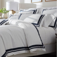Double Border Premium Smooth Supima® Cotton Wrinkle-Free Sateen Decorative Lumbar Pillow Cover - Navy, 14 in. x 40 in.,Navy