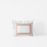 Double Border Premium Smooth Supima® Cotton Wrinkle-Free Sateen Decorative Lumbar Pillow Cover - Rose, 12 in. x 16 in.,Rose