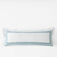 Double Border Premium Smooth Supima® Cotton Wrinkle-Free Sateen Decorative Lumbar Pillow Cover - Cloud, 14 in. x 40 in.,Cloud