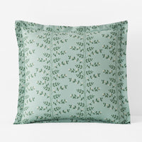 Climbing Vines Classic Cool Cotton Percale Sham - Sage Green, Euro,Sage Green