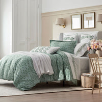 Climbing Vines Classic Cool Cotton Percale Sham - Sage Green, Euro,Sage Green