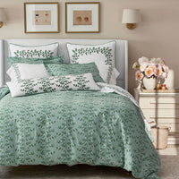 Climbing Vines Classic Cool Cotton Percale Sham - Sage Green, Euro,Sage Green