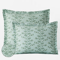 Climbing Vines Classic Cool Cotton Percale Sham - Sage Green, Euro,Sage Green