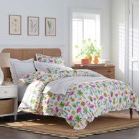 Summer Prints Classic Cool Cotton Percale Pillowcase Set - Flamingo and Palms, Standard,Flamingo and Palms