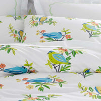 Summer Prints Classic Cool Cotton Percale Pillowcase Set - Bird Days, Standard,Bird Days