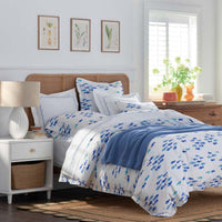 Summer Prints Classic Cool Cotton Percale Duvet Cover - Fish Swim, Full/Queen,Fish Swim