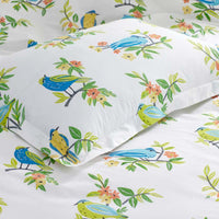 Summer Prints Classic Cool Cotton Percale Sham - Bird Days, Standard,Bird Days