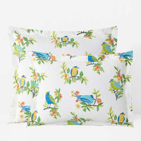 Summer Prints Classic Cool Cotton Percale Sham - Bird Days, Standard,Bird Days