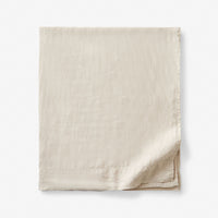 Premium Breathable Washed Linen Solid Flat Bed Sheet - Parchment, Twin/Twin XL,Parchment