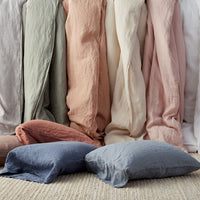 Premium Breathable Washed Linen Solid Fitted Bed Sheet - White, Twin,White