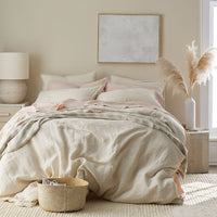 Premium Breathable Washed Linen Solid Pillowcase Set - Parchment, Standard,Parchment