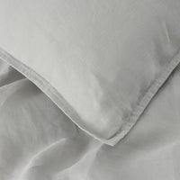 Premium Breathable Washed Linen Solid Sham - Light Gray, Standard,Light Gray