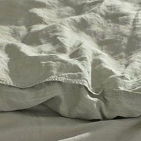 Premium Breathable Washed Linen Solid Sham - Moss Green, Standard,Moss Green