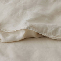 Premium Breathable Washed Linen Solid Sham - Parchment, Standard,Parchment