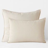 Premium Breathable Washed Linen Solid Sham - Parchment, Standard,Parchment
