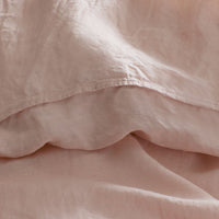 Premium Breathable Washed Linen Solid Sham - Rose Smoke, Standard,Rose Smoke