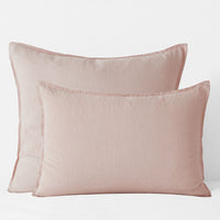Premium Breathable Washed Linen Solid Sham - Rose Smoke, Standard,Rose Smoke