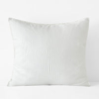 Premium Breathable Washed Linen Solid Sham - White, Euro,White