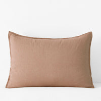 Premium Breathable Washed Linen Solid Sham - Light Clay, Standard,Light Clay