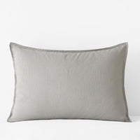 Premium Breathable Washed Linen Solid Sham - Light Gray, Standard,Light Gray