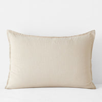 Premium Breathable Washed Linen Solid Sham - Parchment, Standard,Parchment