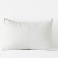 Premium Breathable Washed Linen Solid Sham - White, Standard,White