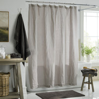 Premium Breathable Washed Linen Solid Shower Curtain - Light Gray,Light Gray