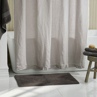 Premium Breathable Washed Linen Solid Shower Curtain - Light Gray,Light Gray